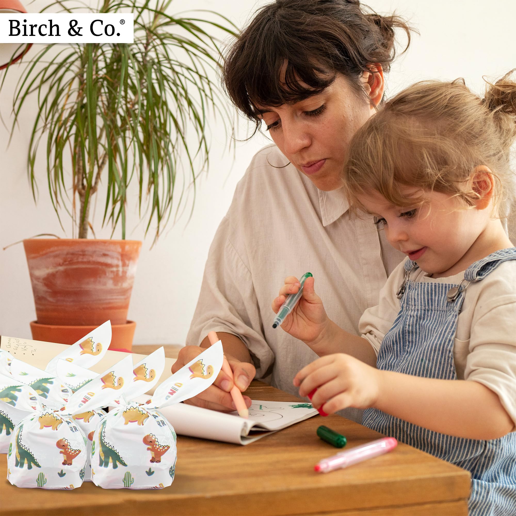 Kids Birthday Return Gift Bags - Party Favor Pouches with Small Dinosaur Design - Premium Goodie Bags for Birthday Parties, Baby Showers & School Events - Perfect for Candy, Toys & Small Gifts