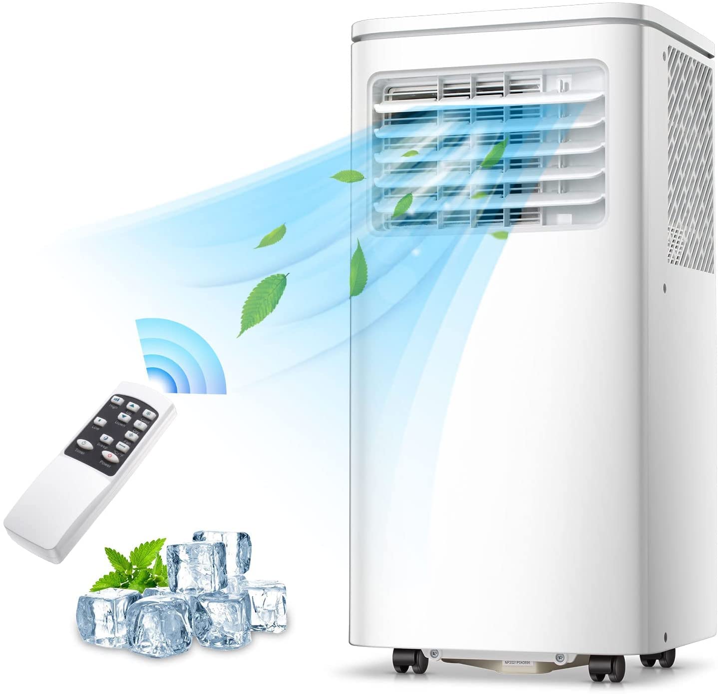Antarctic Star 8500 BTU Portable Air Conditioner with Remote Control - Quiet Cooling for Rooms Up to 250 sq. ft - 2 Fan Speeds, 24-Hour Timer & Window Fan - Perfect for Bedroom, Office, Home & Dormitory - Stay Cool During Summer Heatwaves & Hot Nights
