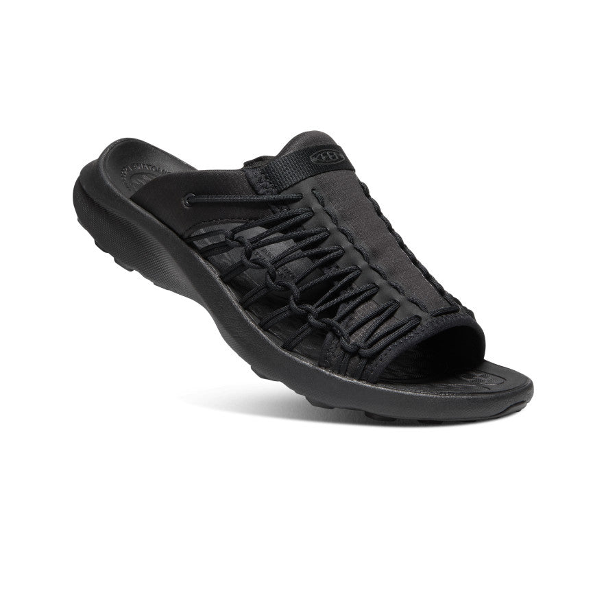 Men's UNEEK SNK Slide Sandals - Black/Black | Lightweight & Comfortable for Walking, Beach, Pool & Casual Wear