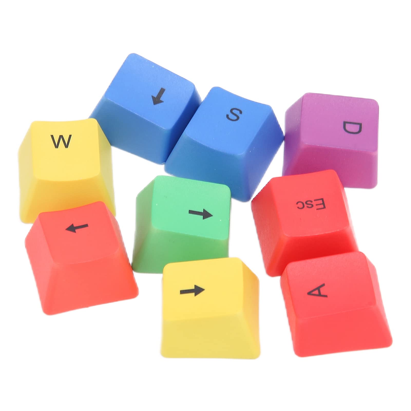 Sutinna 9Pcs Rainbow PBT Keycaps - Durable Anti-Fatigue Mechanical Keyboard Keycap Set for Gaming & Typing - Perfect for PC, Mac, RGB Backlit Keyboards & Custom Builds