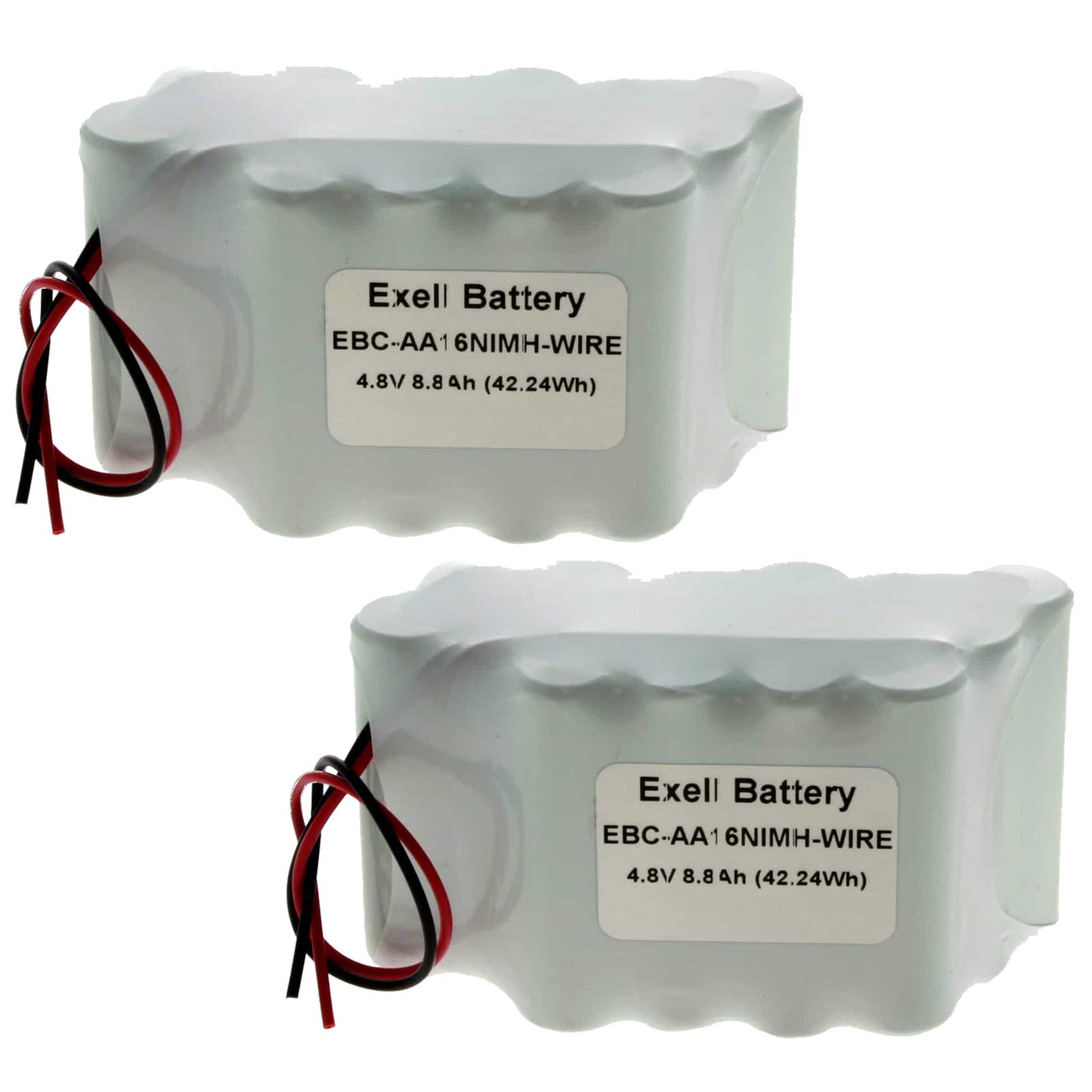 2 Pack 4.8V 8.8Ah Rechargeable NiMH Battery Packs for Hobby Model Toys, FRS Radios, Exit Lights - Perfect for RC Cars, Emergency Lighting & Wireless Communication Devices