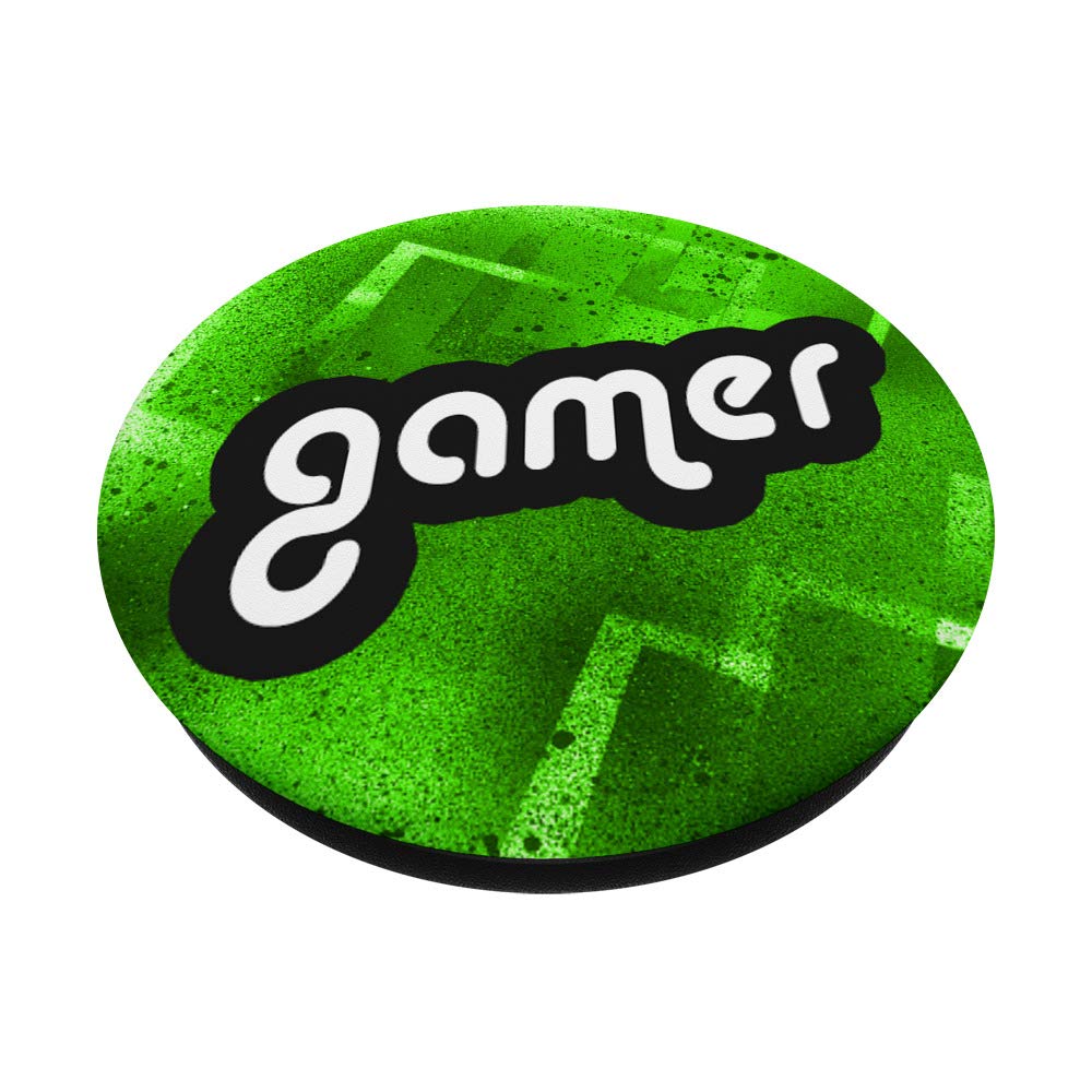 Best Gamer Gifts for Boys & Girls - Green Graffiti PopSockets Phone Grip & Stand for Gaming Phones & Tablets - Perfect for Esports, Streaming & Mobile Gaming