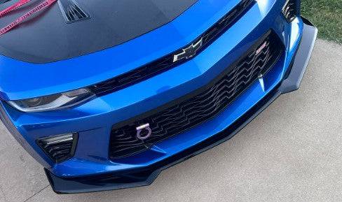 2016-2023 Chevrolet Camaro Front Bumper Lip - ABS Glossy Black 3-Piece Set for LT/LS/RS/SS/1LE Models | Aggressive Styling Upgrade for Street & Track Performance