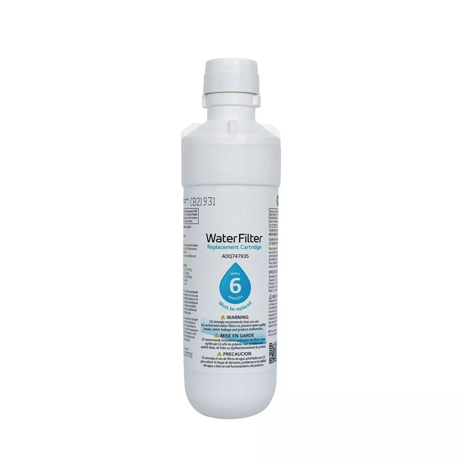3-Pack Blue Ripple LG LT1000P/LT1000PC Refrigerator Water Filter Replacement (ADQ747935) - Pure Drinking Water for Home & Office Use