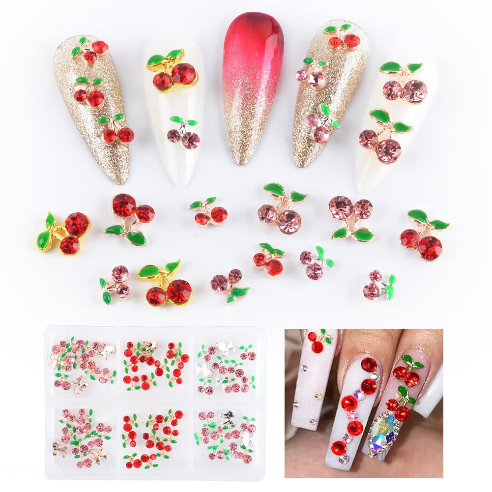 3D Nail Art Charms Rhinestones - 60pcs Alloy Crystal Diamonds Nail Studs with Glitter Design for DIY Nail Art, Manicure & Pedicure | Luxury Nail Accessories & Gems for Professional Salon, Home Use, Party & Wedding Nail Decoration