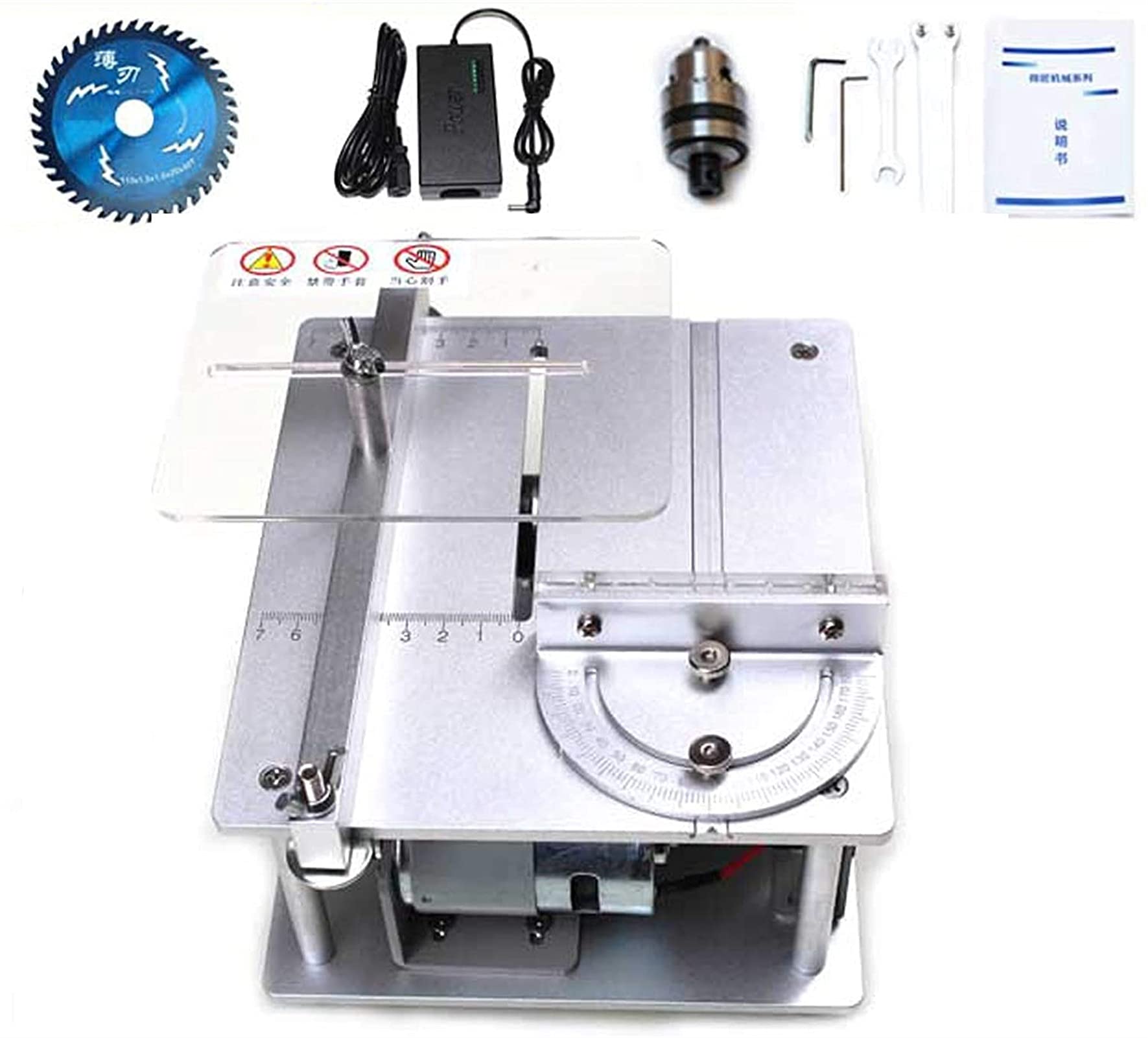 Mini Woodworking Table Saw - 7-Speed Adjustable DIY Tool for Precision Wood Cutting | Home Workshop & Craft Projects