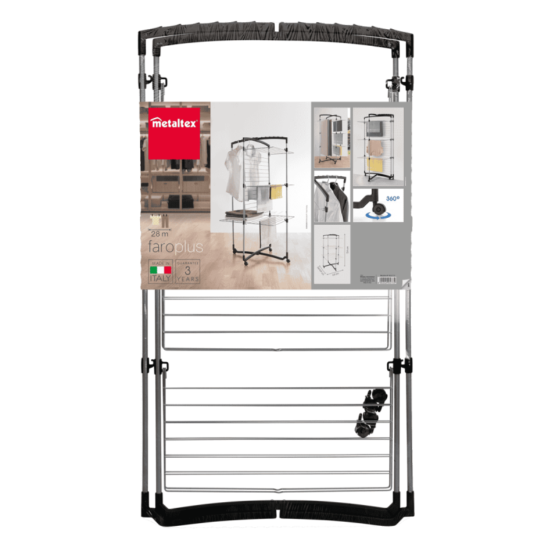 3-Tier Silver Metal Laundry Drying Rack - Space-Saving Clothes Drying Stand for Apartments, Dorms & Small Spaces