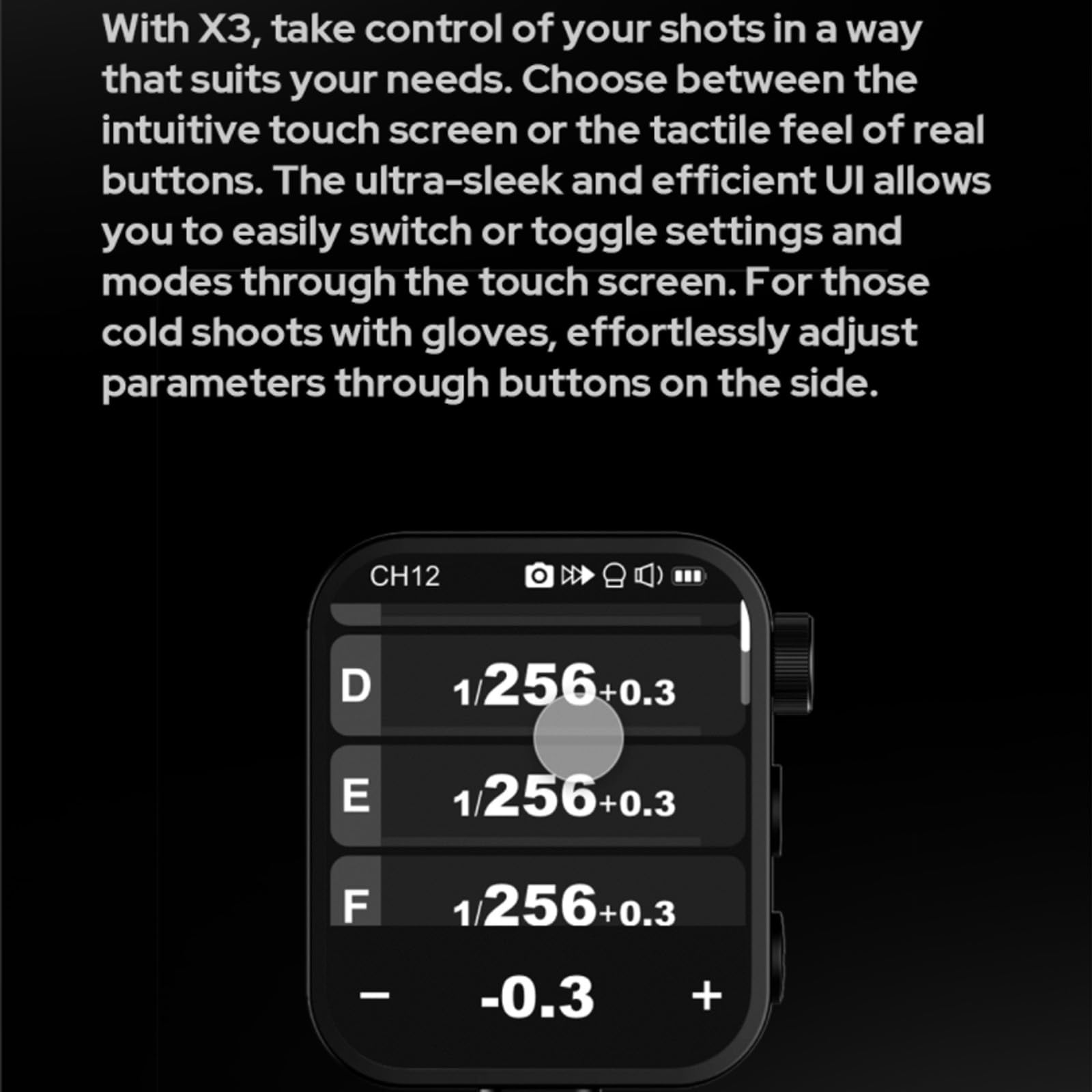 Godox X3-S TTL Wireless Flash Trigger for Sony Cameras - 2.4GHz HSS, OLED Touchscreen, Adjustable Brightness | Perfect for Studio & Outdoor Photography