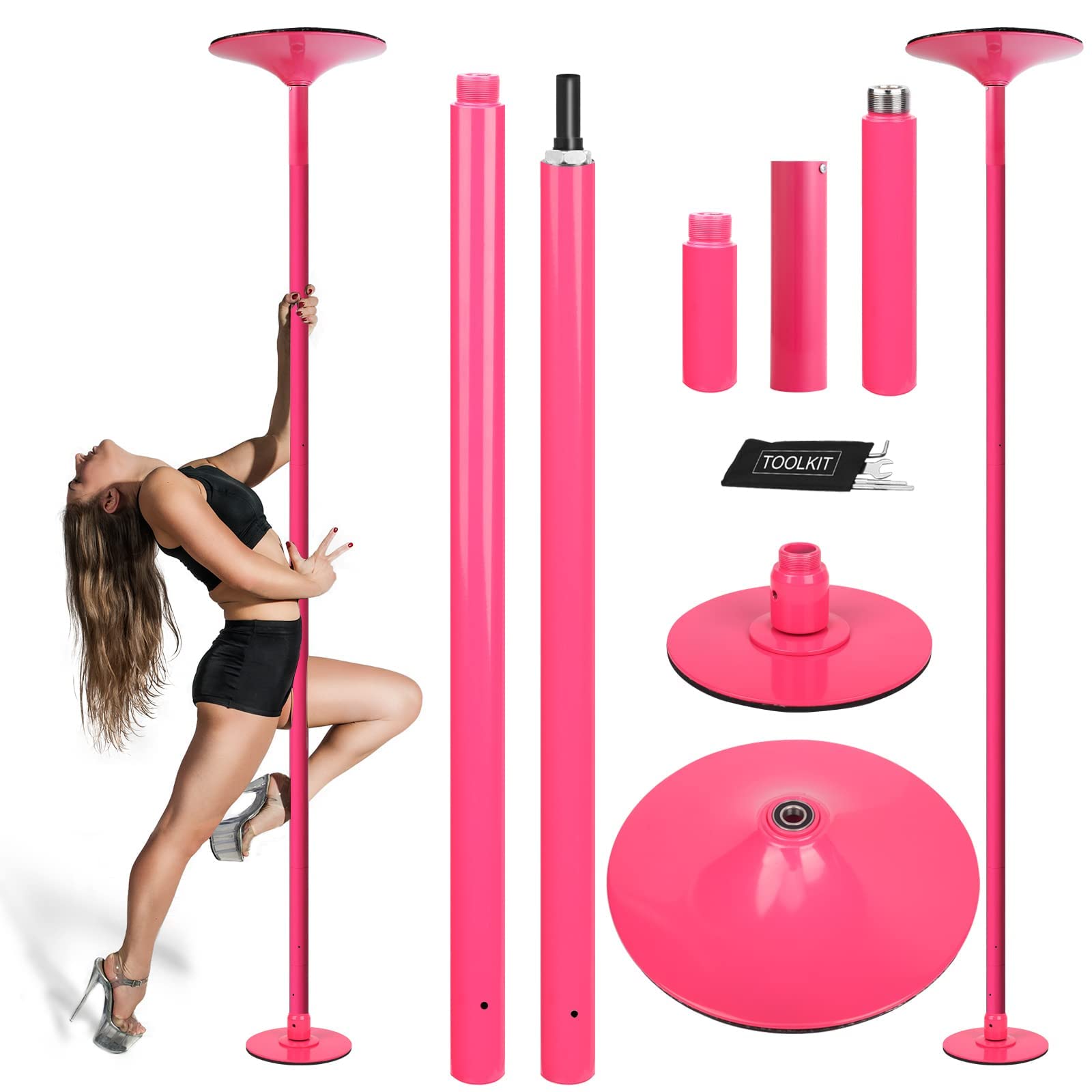 45mm Removable Dance Pole Set for Club, Party, Pub & Home Fitness Training – Perfect for Dance Workouts, Pole Dancing Classes & Home Gym Exercise