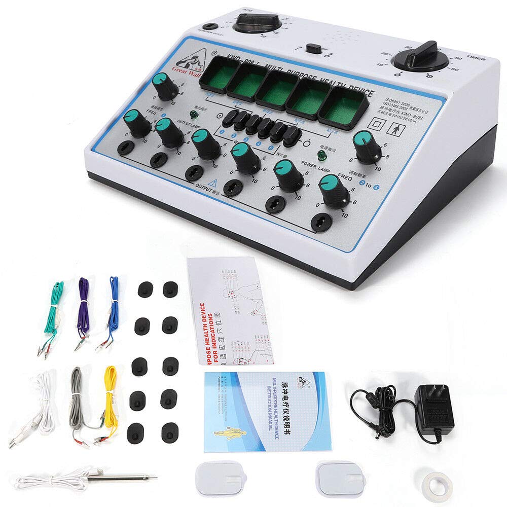 Electric Acupuncture Stimulator Machine - 6 Channel Electrotherapy Device with Pulse Massage for Pain Relief, USA Shipping | Home & Professional Therapy Use