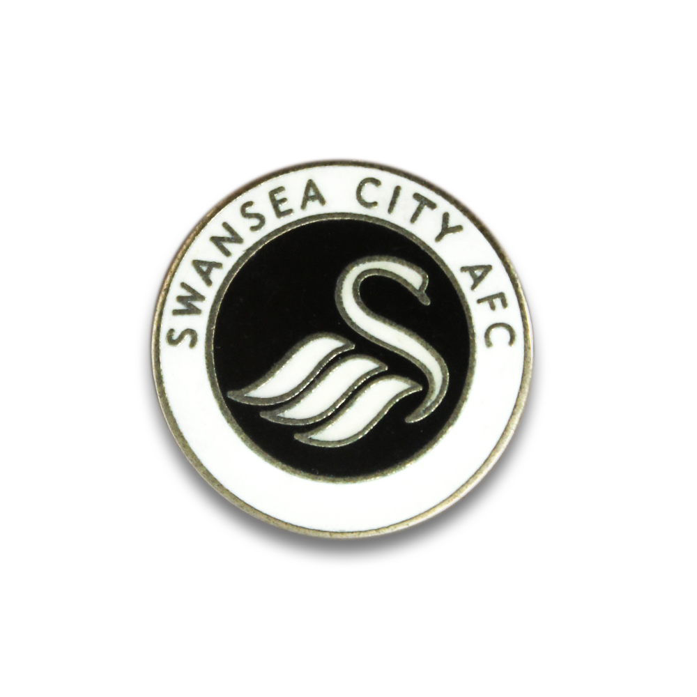 Swansea City AFC Pin Badge - White - Official Football Club Badge for Jackets, Hats & Bags - Perfect for Fans & Collectors