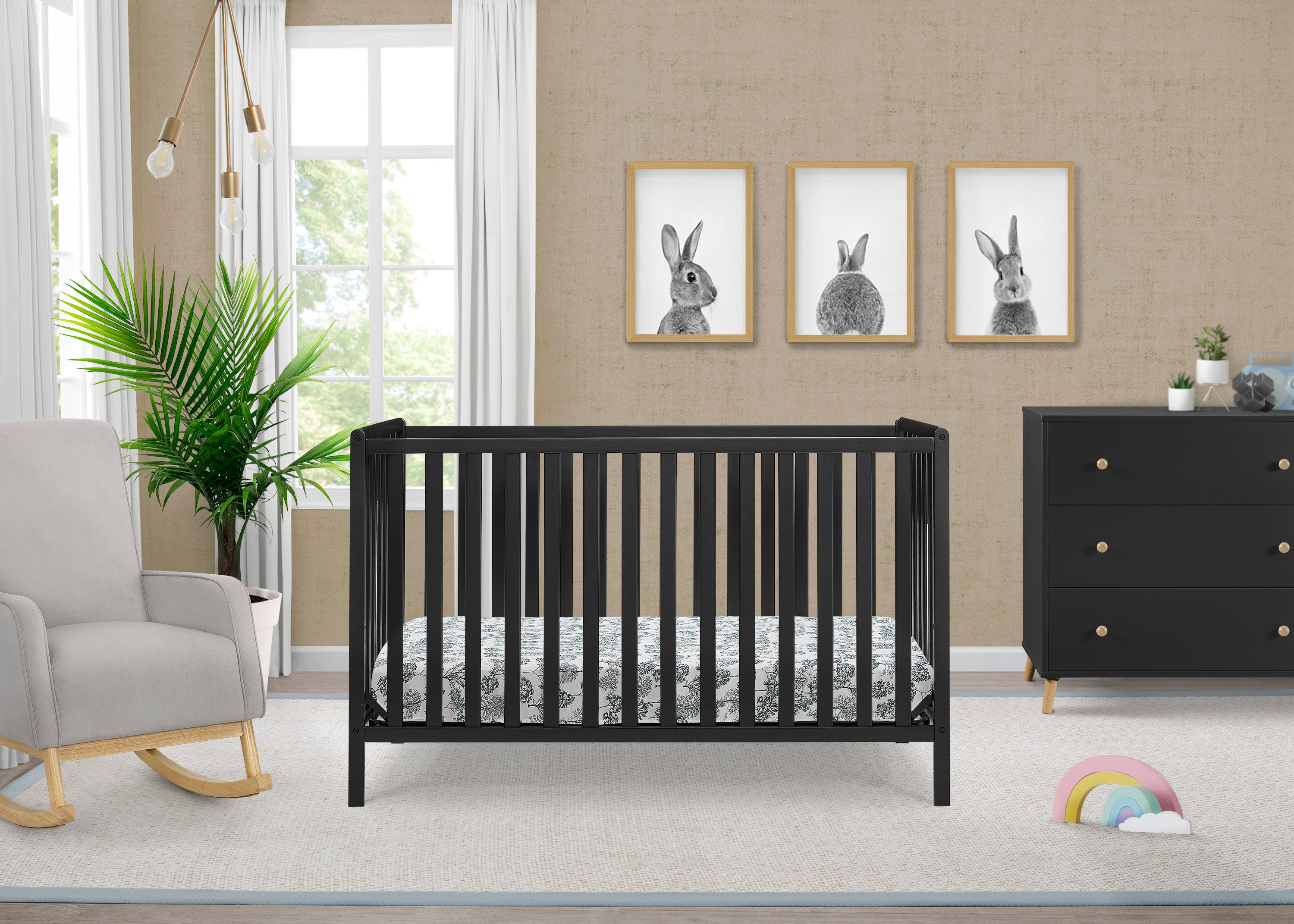Heartland 4-in-1 Convertible Baby Crib - Toddler Bed, Daybed & Full-Size Bed - Safe Nursery Furniture for Newborn to Adult - Perfect for Baby Rooms, Daycare Centers & Guest Bedrooms