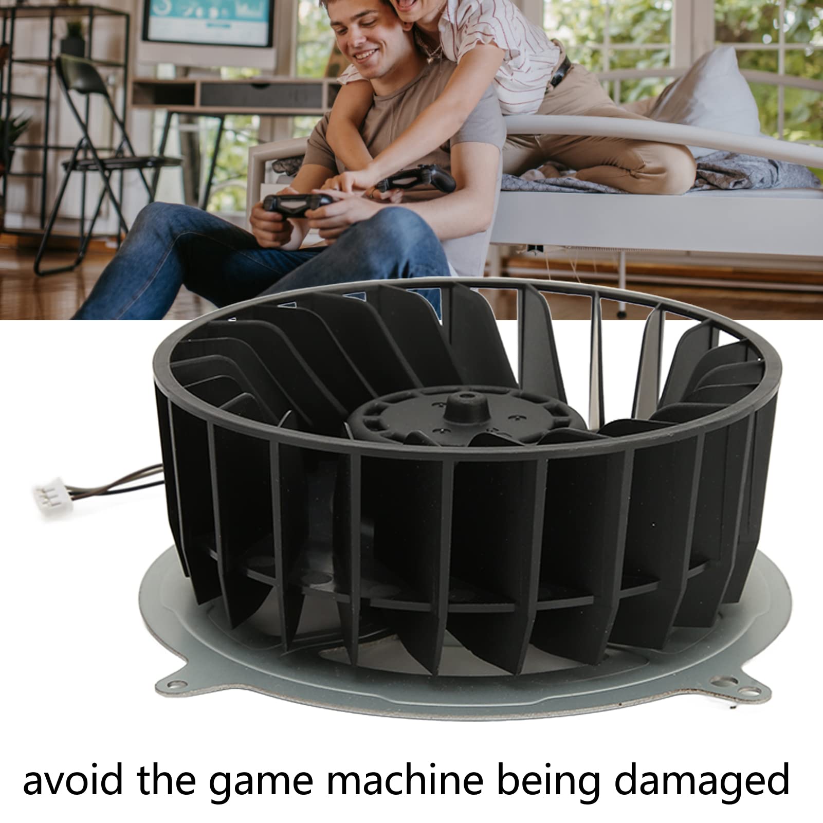 PS5 Cooling Fan Replacement - 12V 2.15A Internal Cooler with 23 Blades for Sony PlayStation 5 Console - Prevent Overheating for Long Gaming Sessions & 4K Streaming