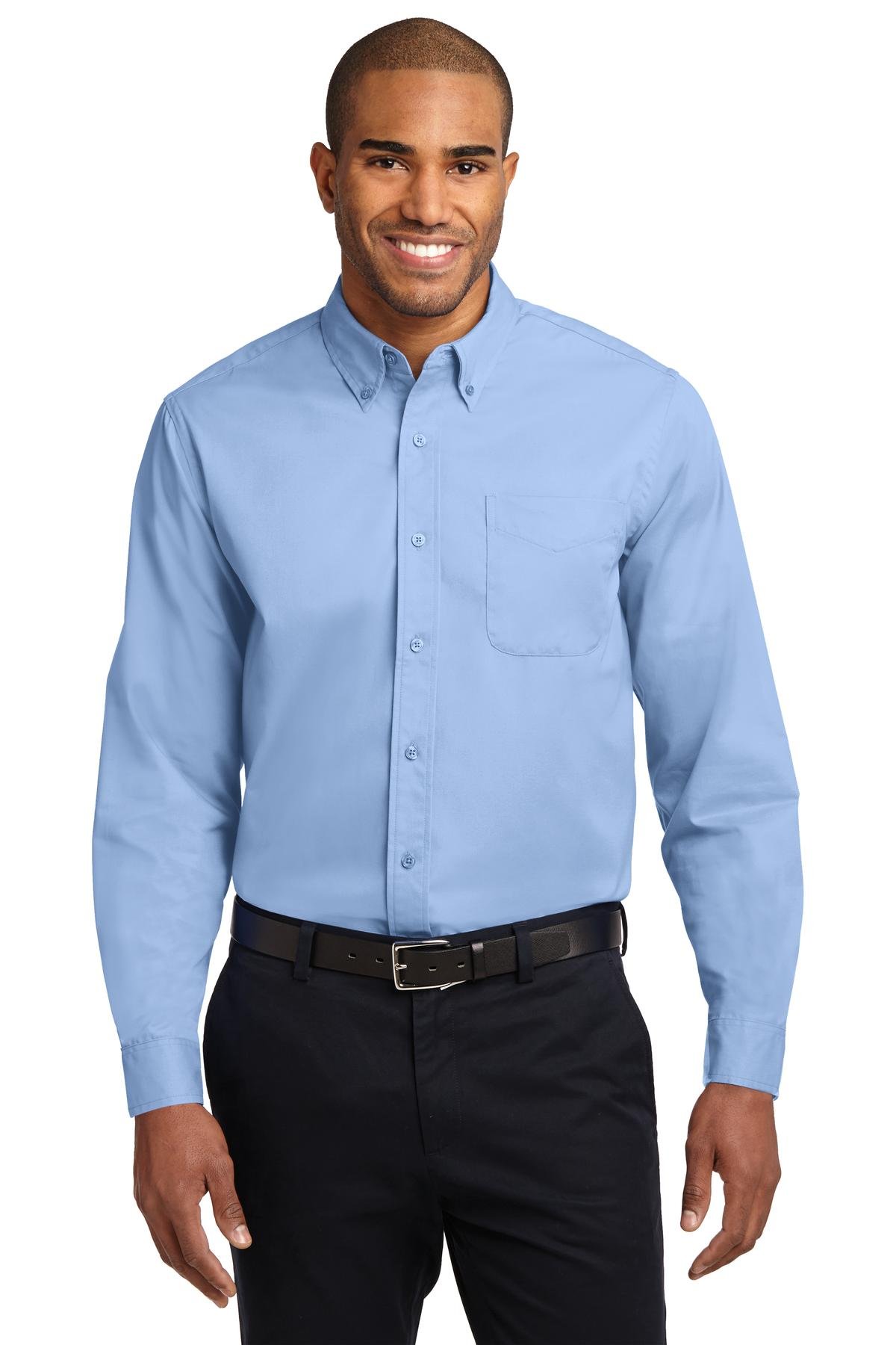 Port Authority Men's Tall Long Sleeve Easy Care Dress Shirt - Comfortable Business Casual Work Shirt for Office & Professional Wear