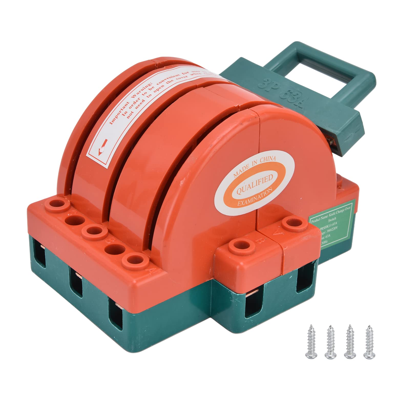 3P 63A Double Throw Electric Knife Switch - Safety Disconnect Switch for Power Isolation | RPSHK11 Bidirectional Double Power Transfer Switch | Ideal for Industrial Electrical Panels, Power Distribution Systems & Backup Generator Applications