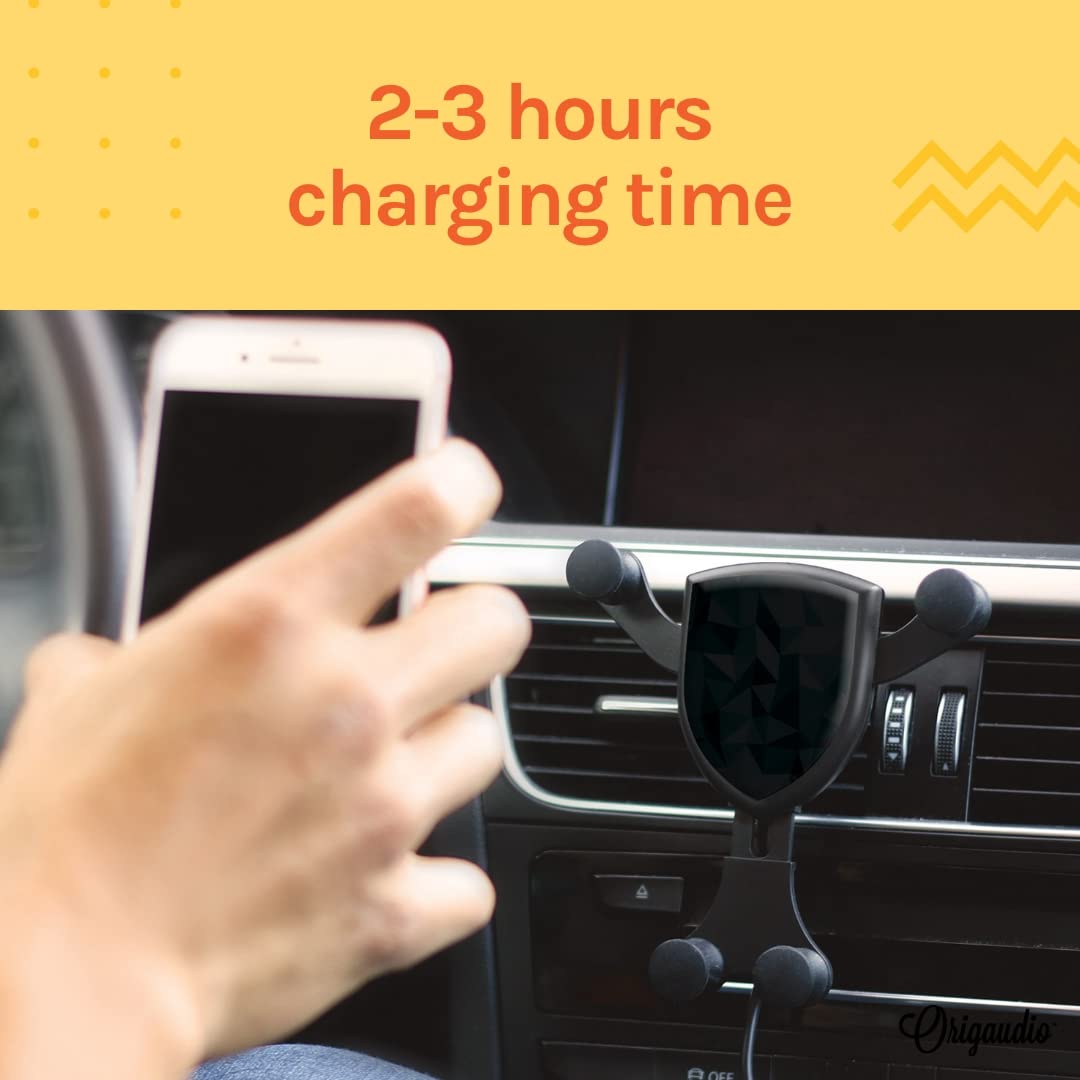 Origaudio Gravitis Wireless Car Charger - Fast Charging Vent Mount for iPhone & Android - Secure Phone Holder for Car - Perfect for Road Trips & Daily Commutes