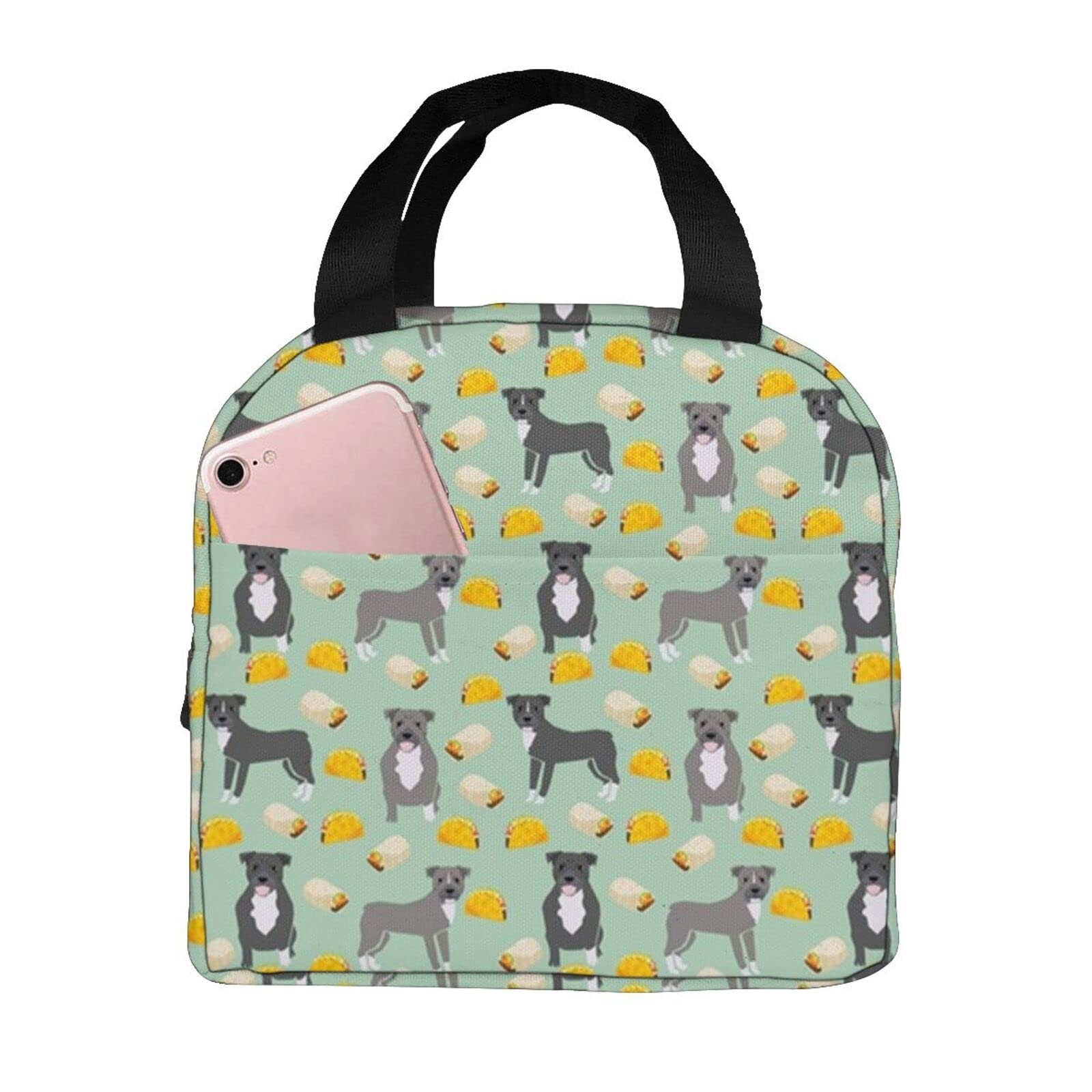 Pitbull Taco Insulated Lunch Bag for Women & Men - Leakproof Reusable Lunch Tote Box for Work, School & Picnics - BPA-Free Food Container for Office, Travel & Outdoor Activities