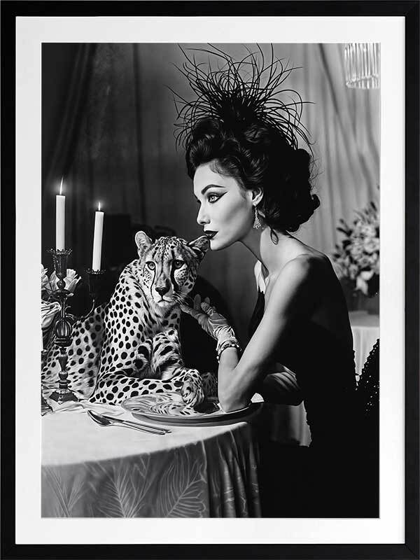 Feline Couture Framed Art Print - Cat Lover Home Decor - Perfect for Living Room, Bedroom & Office Wall Art