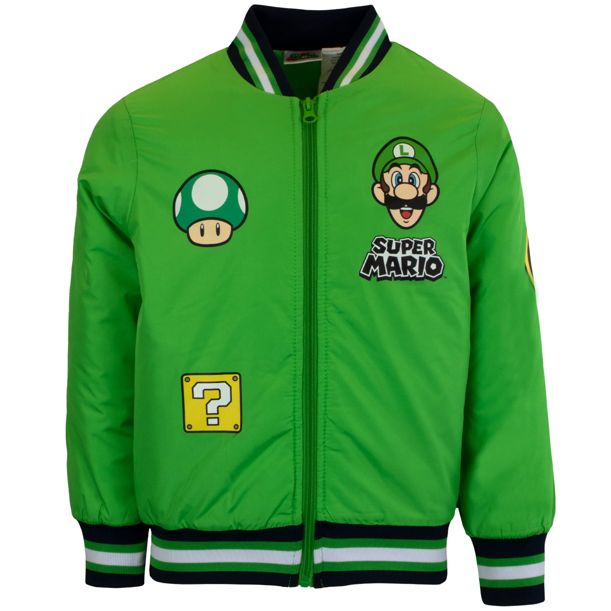Nintendo Super Mario Bomber Jacket - Mario & Luigi Video Game Inspired Windbreaker for Men & Women | Perfect for Cosplay, Gaming Events & Streetwear Fashion