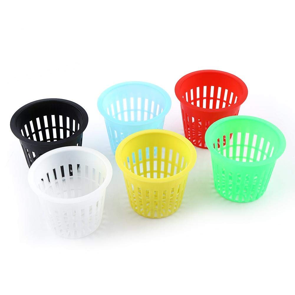 10pcs Hydroponic Planting Mesh Net Pots - White Slotted Grow Baskets for Indoor & Outdoor Gardening - Perfect for Hydroponics, Aquaponics, and Seed Starting