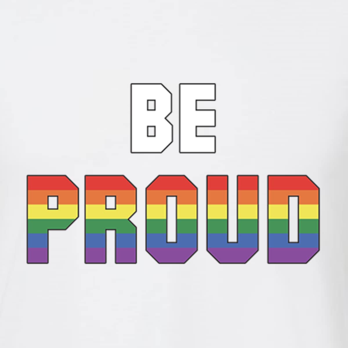 Be Proud Rainbow LGBT Pride Men's Premium Tri-Blend T-Shirt - Soft Comfortable Gay Pride Shirt for LGBTQ+ Community Events & Ally Support