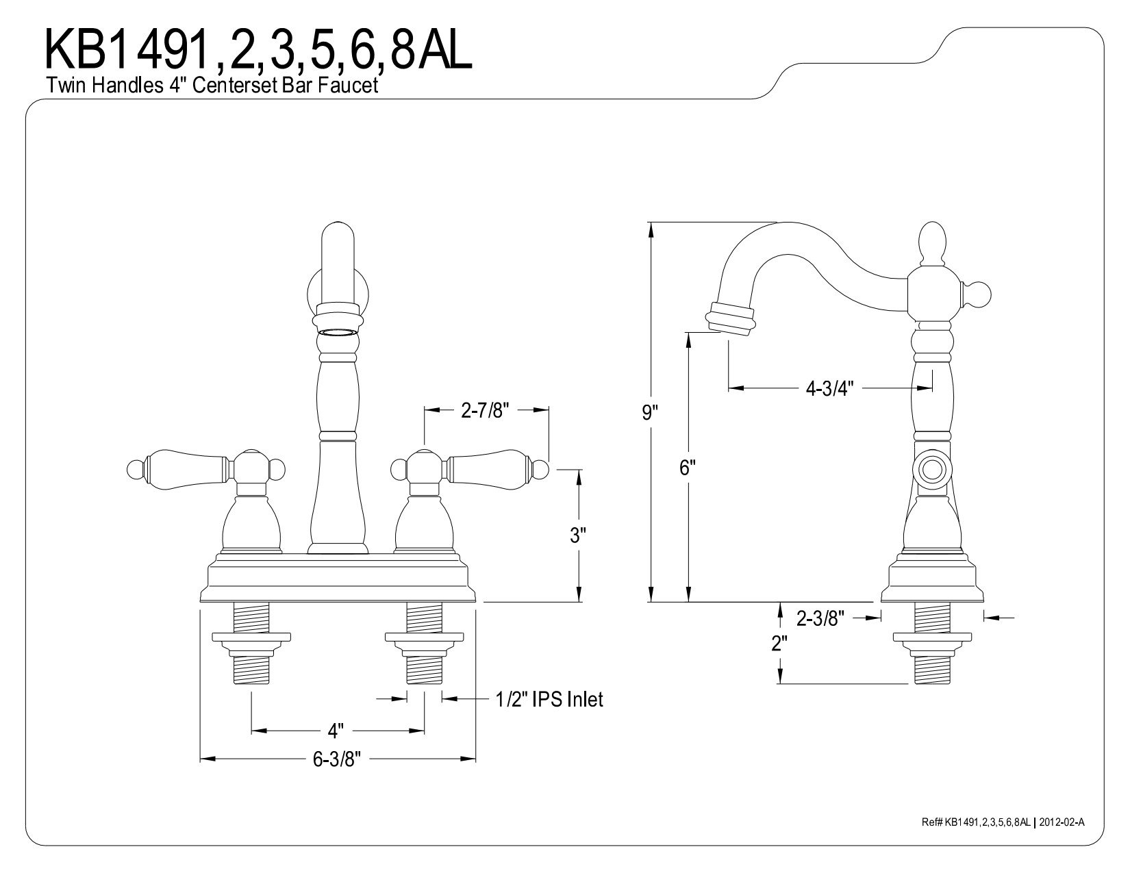 Kingston Brass KB1495AL 4-3/4