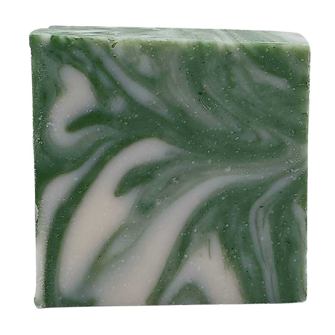 Green Clover & Aloe Handmade Soap - 5oz Natural Moisturizing Bar with Fresh Aloe Scent - Vegan Lye Soap for Dry Skin - Refreshing Body Wash for Spa, Shower & Gift Giving