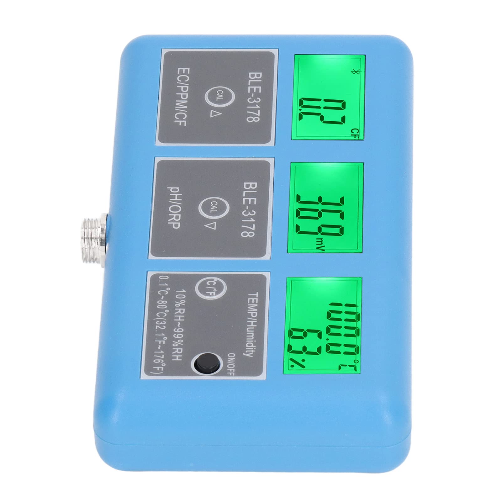 Premium 7-in-1 Digital Water Quality Tester with High Accuracy pH Meter, Data Sync & Buzzer Alarm for Swimming Pools, Hot Tubs & Aquariums - Battery/Rechargeable Option (#1)