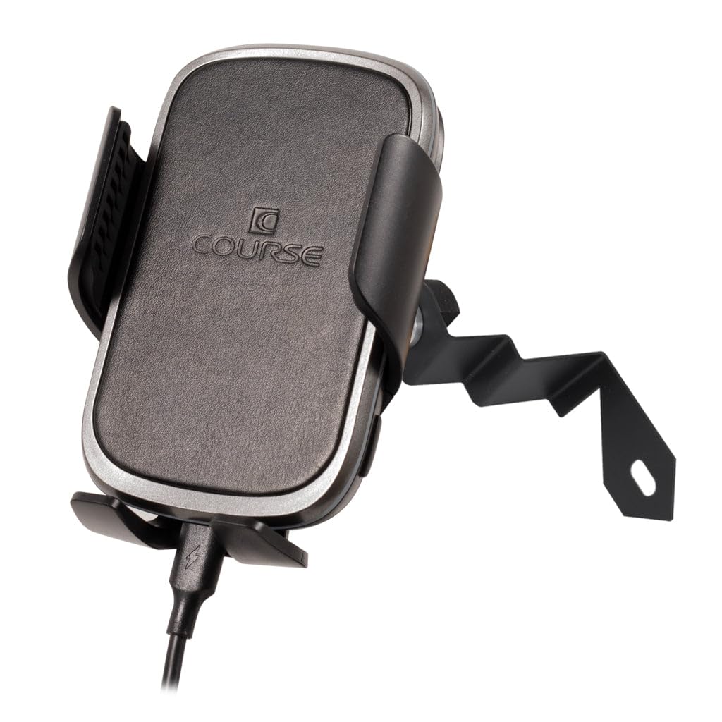 Course Motorsports DirectFit Automatic Gripping Wireless Charging Car Phone Mount for Jeep Compass (2017-2021) - Fast Qi Charging Phone Holder for iPhone & Android - Perfect for Off-Roading & Daily Commute (Black)