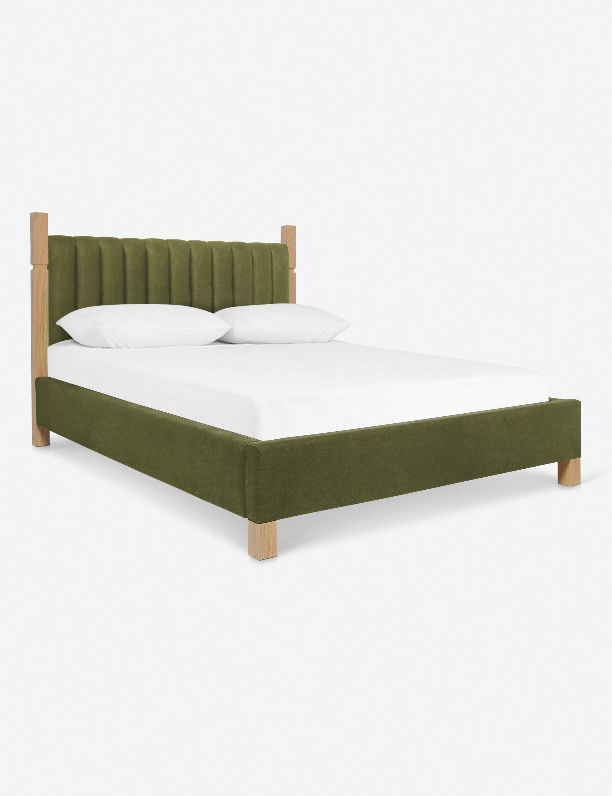 Ambleside Bed by Ginny Macdonald - Handcrafted Wooden Bed Frame with Upholstered Headboard | Perfect for Master Bedroom, Guest Room & Cozy Bedroom Decor