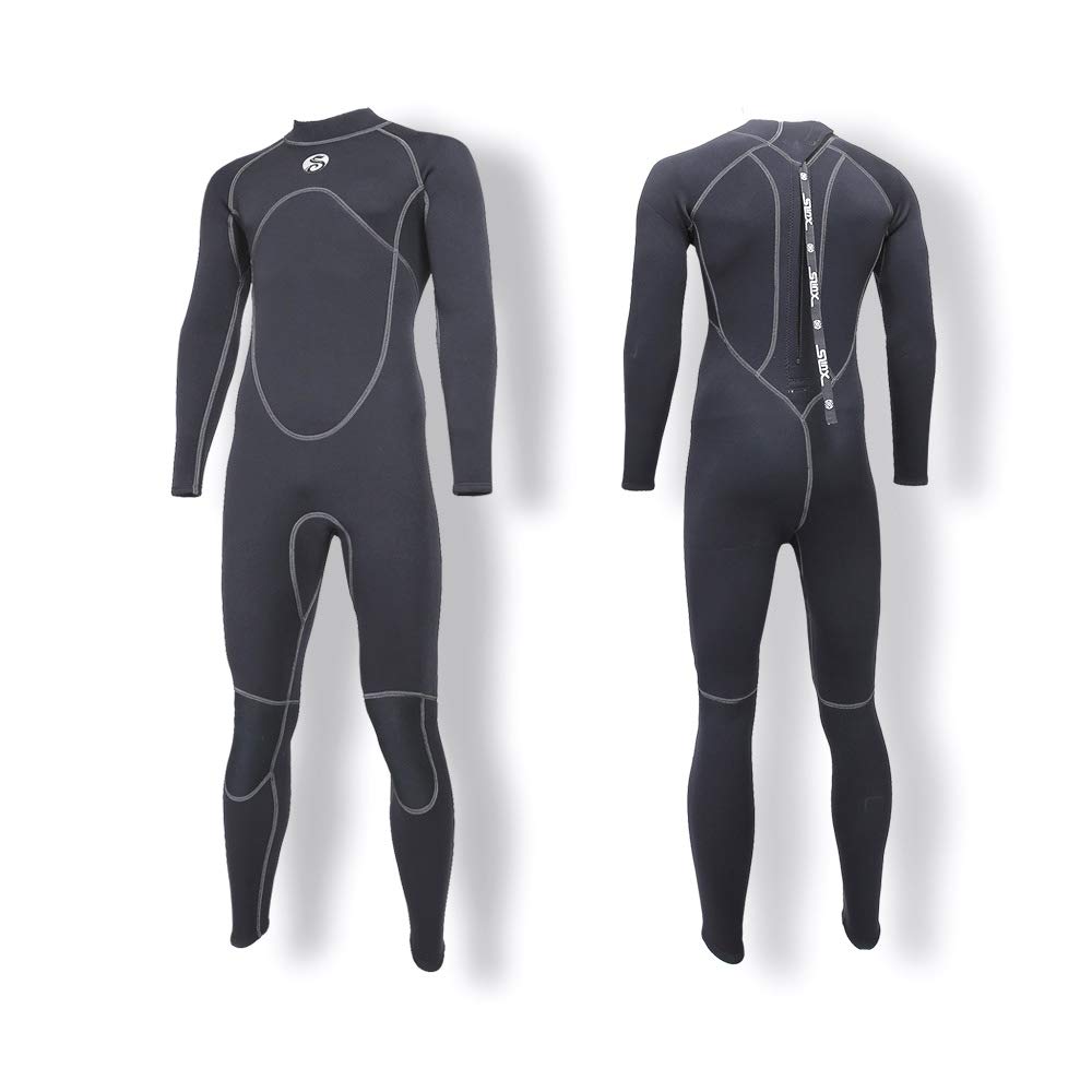 3mm Neoprene Wetsuit for Men - Full Body One Piece Diving Suit | Thin & Flexible for Snorkeling, Surfing, Swimming & Canoeing | Black XXL | Perfect for Cold Water Sports & Ocean Adventures