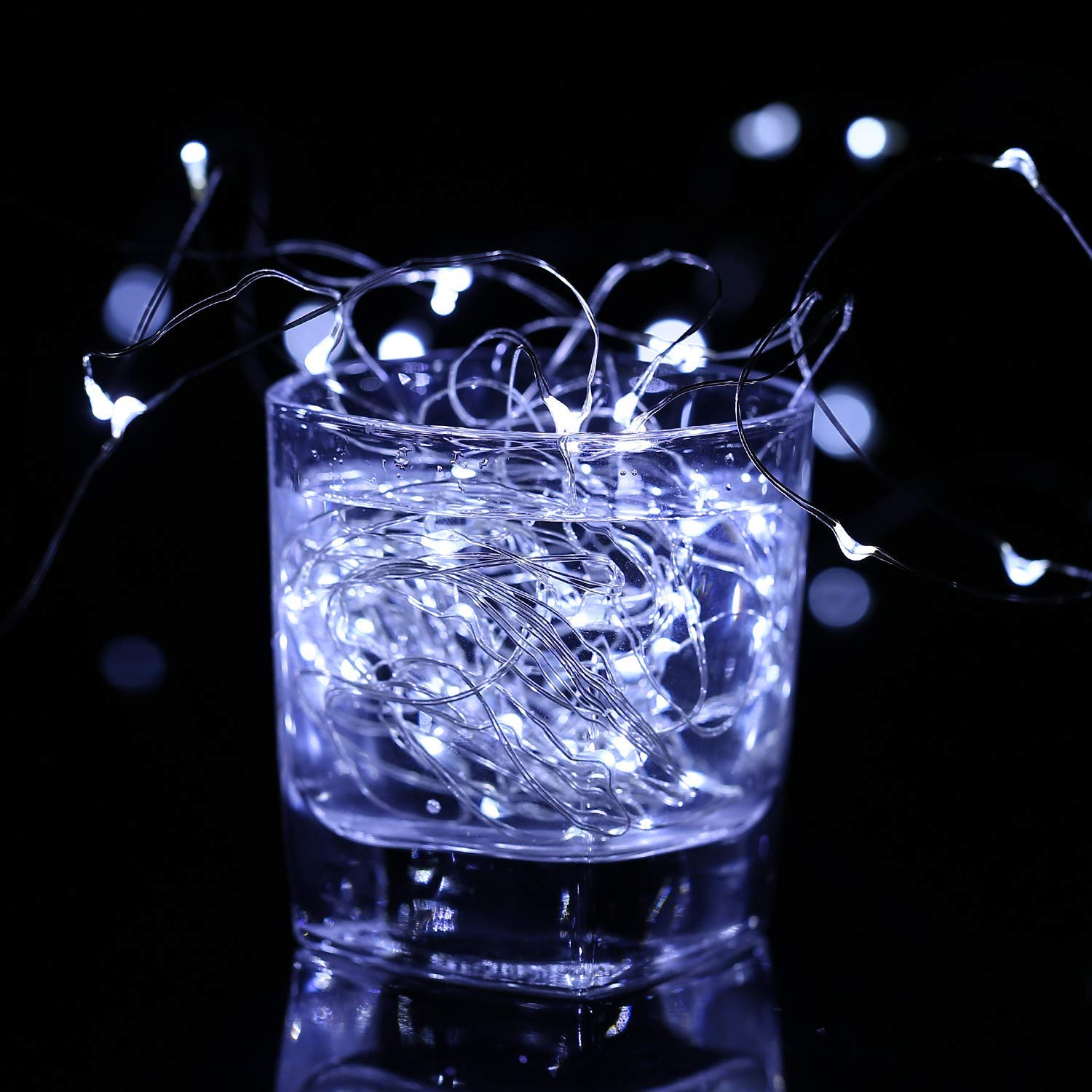 TingMiao 100 LED Fairy Lights - 33ft Cool White Battery Operated String Lights with Remote & Timer, Waterproof Copper Wire for Christmas Tree, Wedding, Party, Home, Garden, Bedroom Decor (2 Pack) - Perfect for Indoor/Outdoor Holiday & Event Lighting
