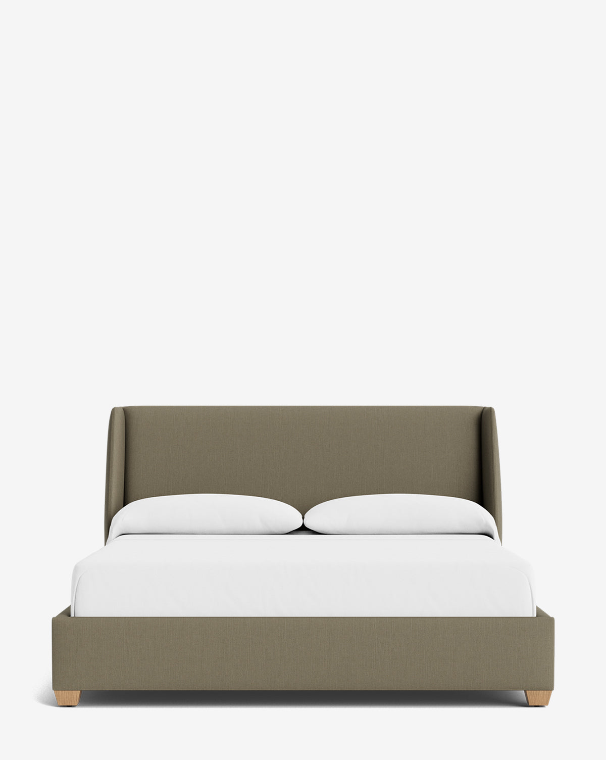 Walt Bed Low Headboard - Modern Minimalist Bed Frame for Small Spaces - Perfect for Apartments, Dorms & Guest Rooms