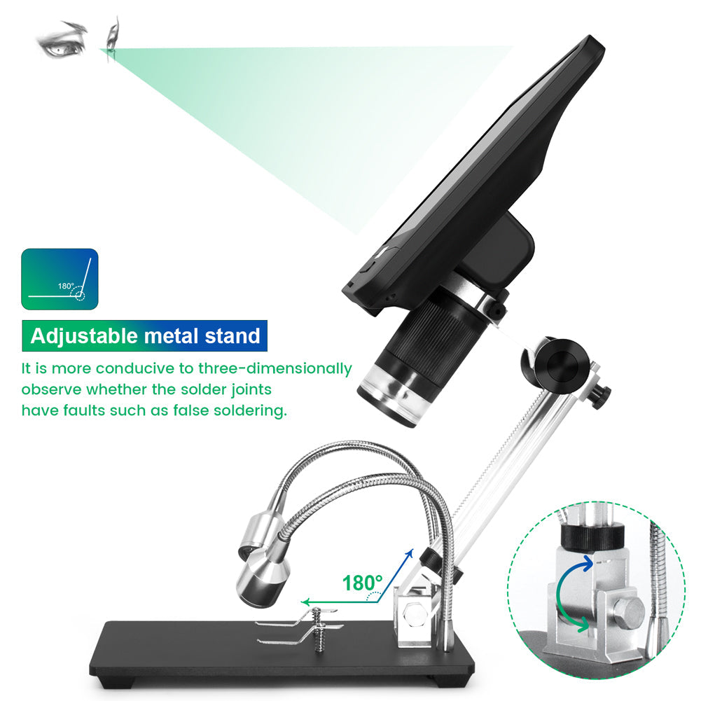 Andonstar AD208 8.5 Inch Digital Microscope with 1080P HD Display - PCB Repair, Soldering, Coin Inspection & Hobbyist Use for Electronics, Jewelry, Collectibles