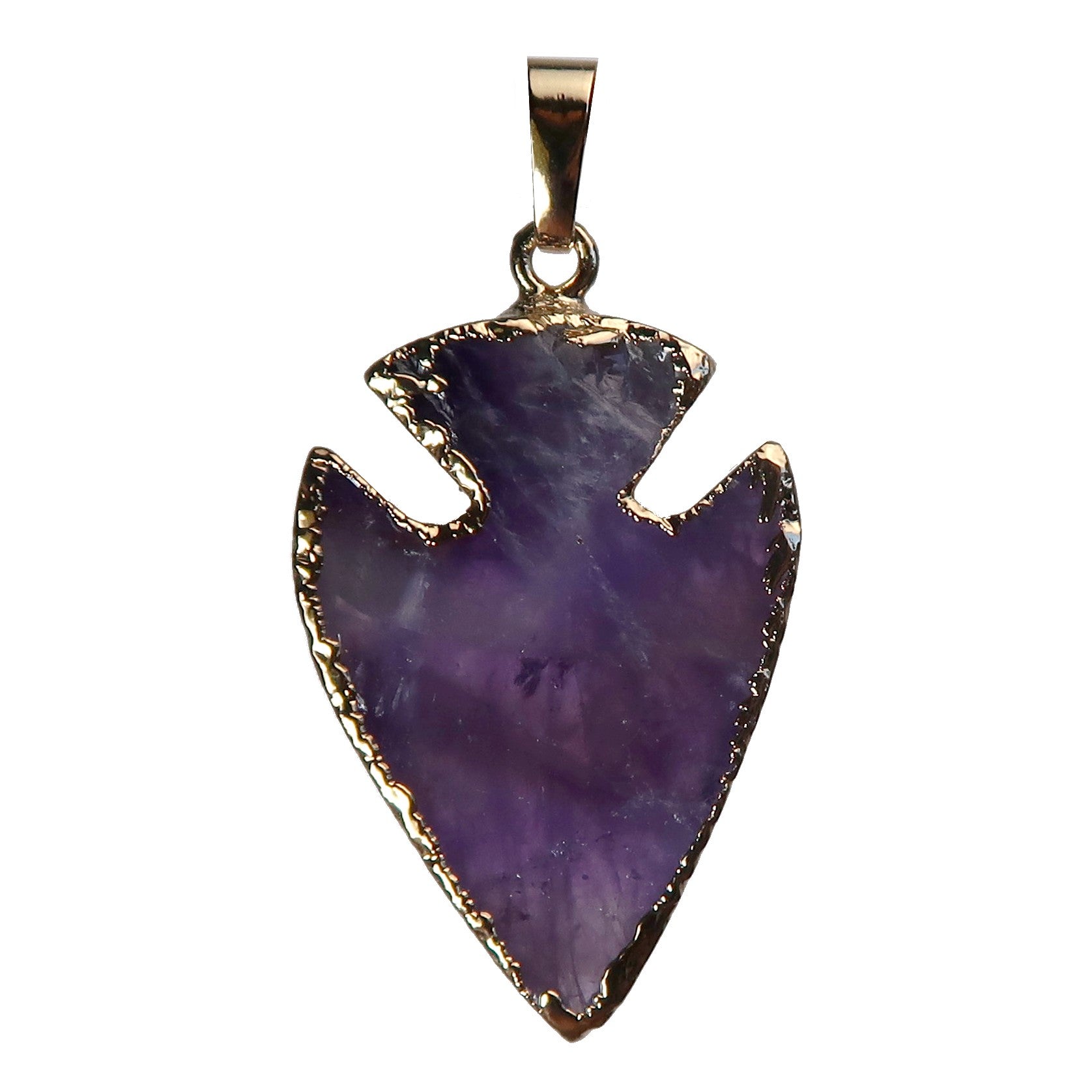 Natural Amethyst Pendant Necklace - Spiritual Arrowhead Gemstone Jewelry for Meditation & Energy Healing | Perfect for Yoga, Reiki & Gift Giving
