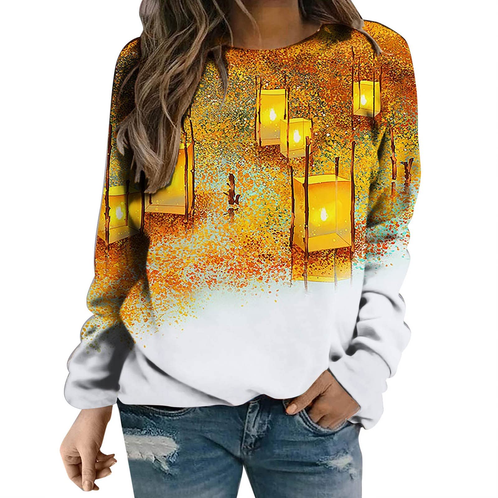 Plus Size Women's Vintage Graphic Tees - Short Sleeve Moon & Sun Printed T-Shirts for Teen Girls | Cute Summer Tops for Casual Wear, Outings & Street Fashion