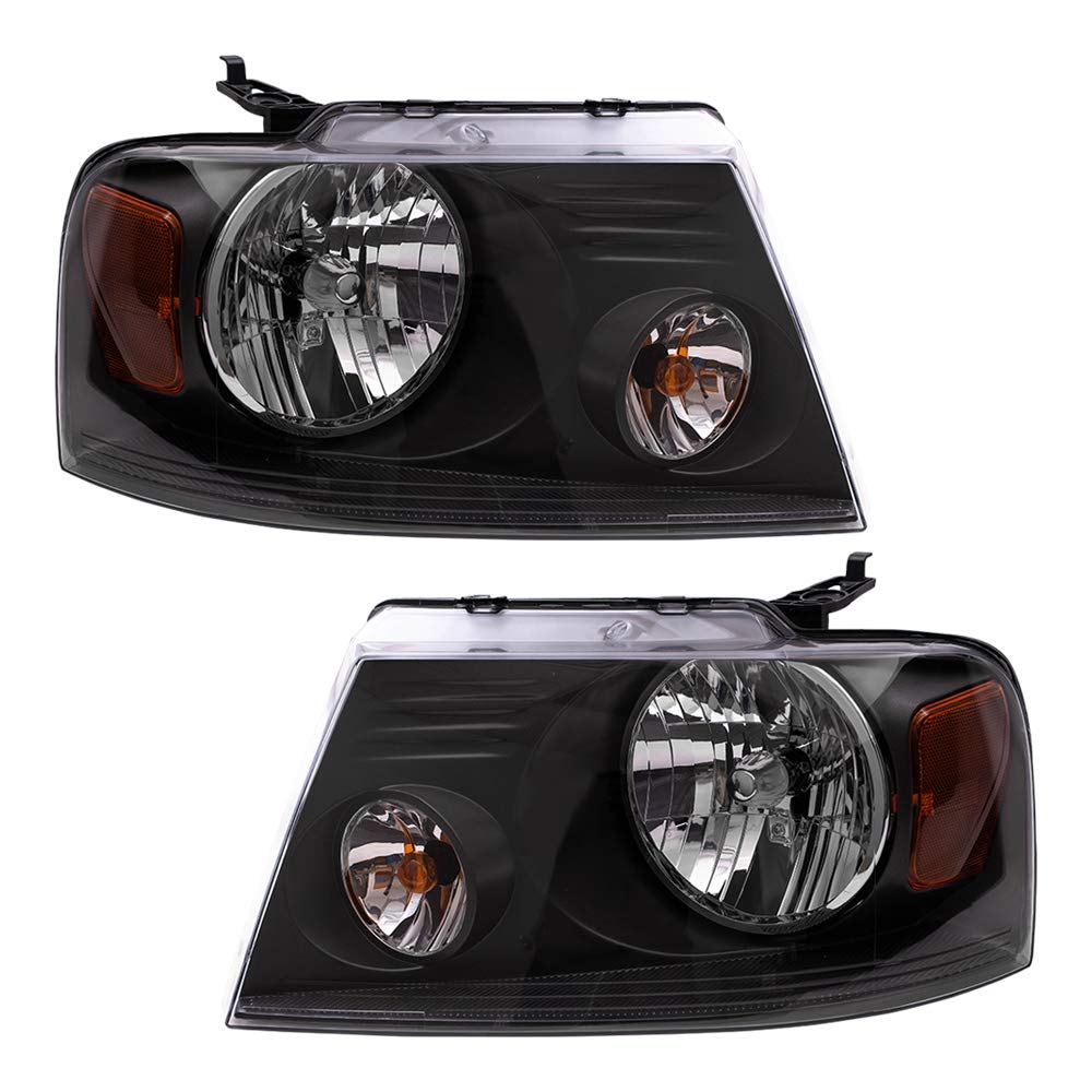 Brock Headlights for 2004-2008 F150 & Mark LT - Shadow Gray Bezel - Off-Road & Night Driving