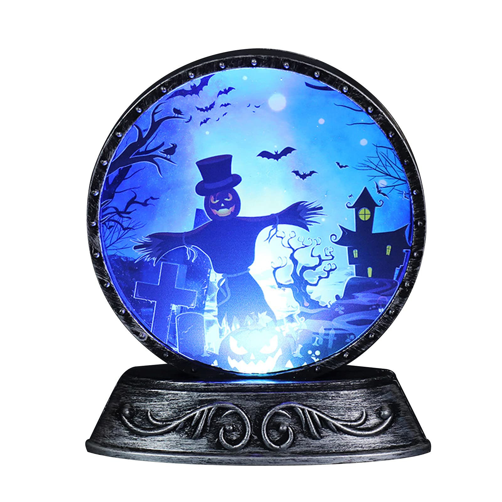 Unique Halloween Desk Lamp - Pumpkin, Skeleton & Witch Themed Decorative Night Light for Home & Office (4.92×1.97×5.71in) - Perfect for Spooky Decor, Bedside Lighting & Halloween Party Atmosphere