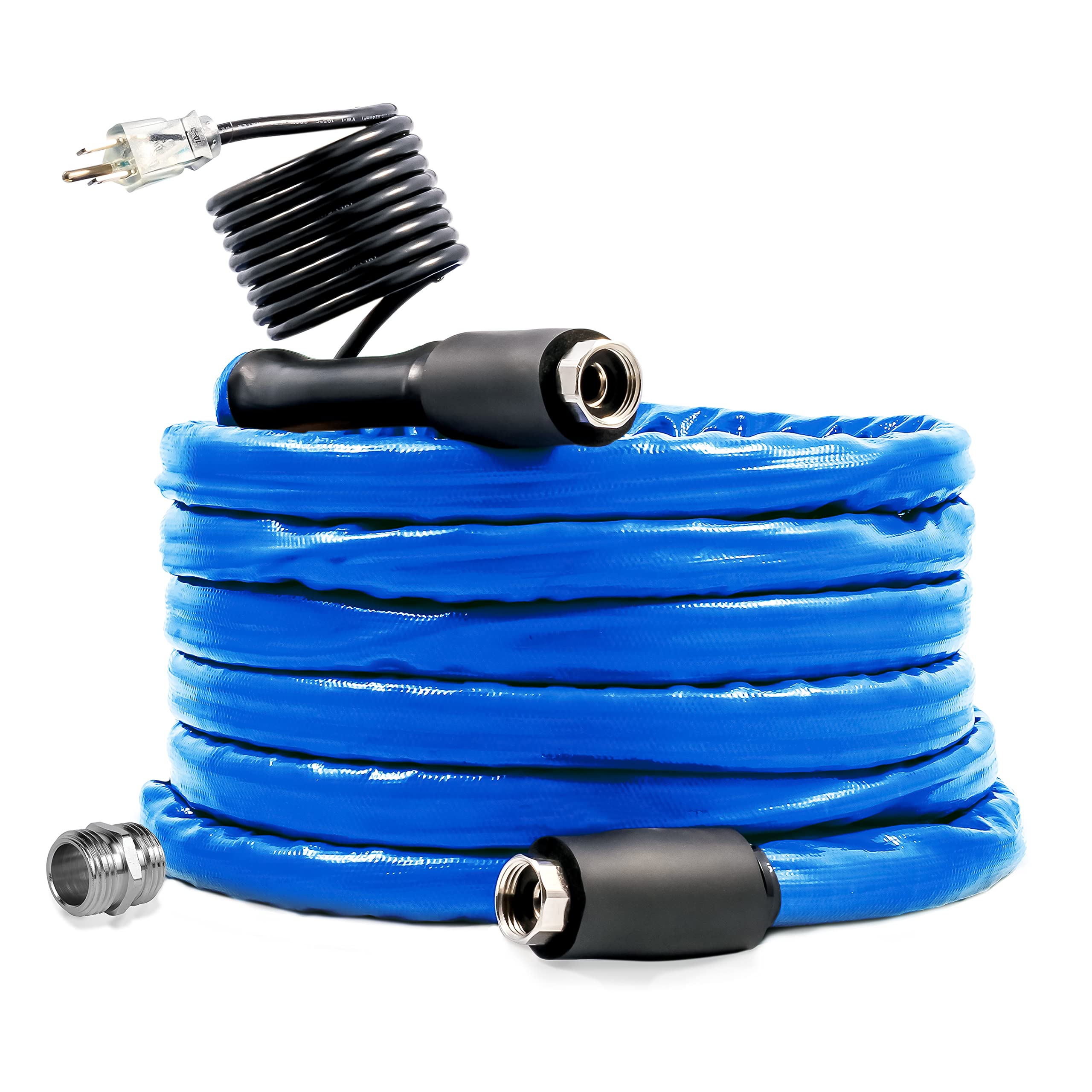Camco 25-Foot Heated RV Water Hose with Freeze Protection (-40°F/-40°C) | Energy-Saving Thermostat | Durable Weather-Resistant Design | Safe Drinking Water Solution for Winter Camping & RV Travel