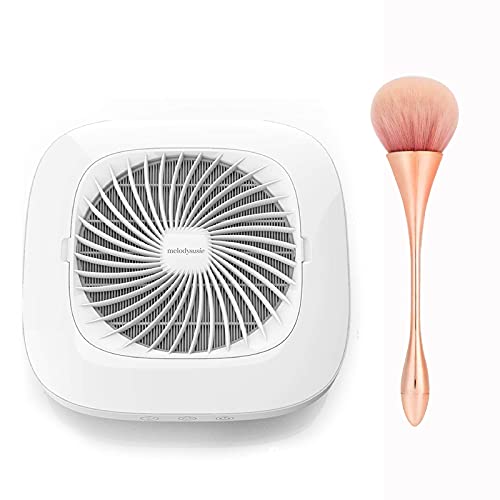 MelodySusie Professional Nail Dust Collector with Detachable Brush - Portable Nail Art Dust Remover for Manicure & Pedicure - Perfect for Home Salons, Nail Technicians & DIY Enthusiasts