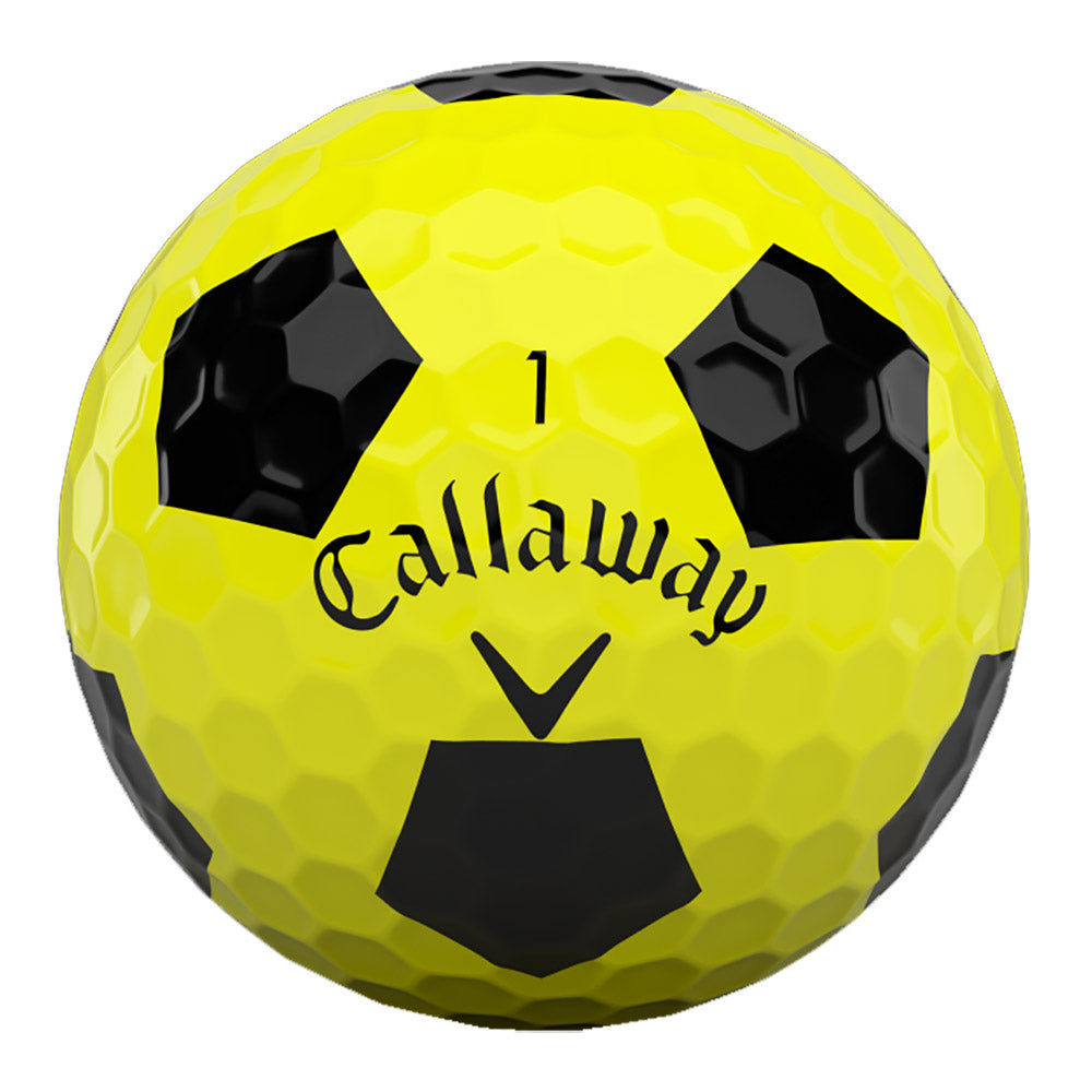 Callaway Chrome Soft Truvis Yellow Golf Balls - 12 Pack | High Performance Golf Balls for Distance & Control | Perfect for Tournaments & Practice Rounds