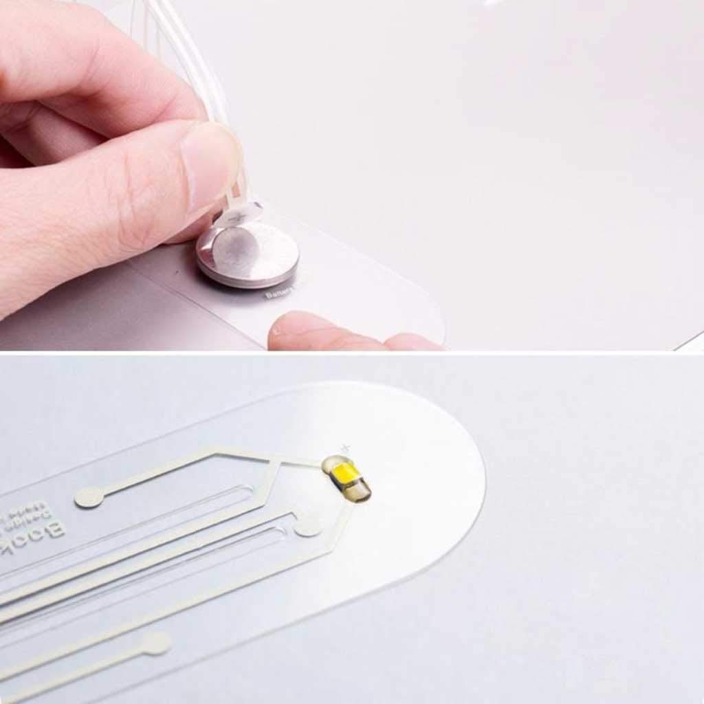 LED Desk Lamp for Office & Reading - Portable Night Light with 4000K Eye-Care, 72H Battery Life - Thin Transparent Bookmark Design - Perfect for Bookworms, Kids Bedside, Study Table & Late-Night Reading