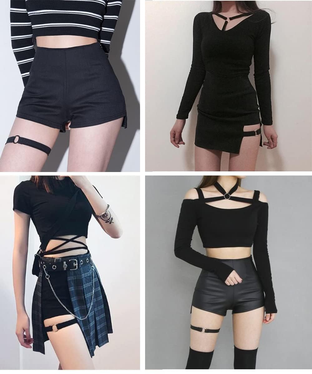 Gothic High Waist Asymmetrical Mini Skirt for Women - Bodycon Dance Skirt, Perfect for Club Nights, Cosplay & Gothic Fashion Outfits