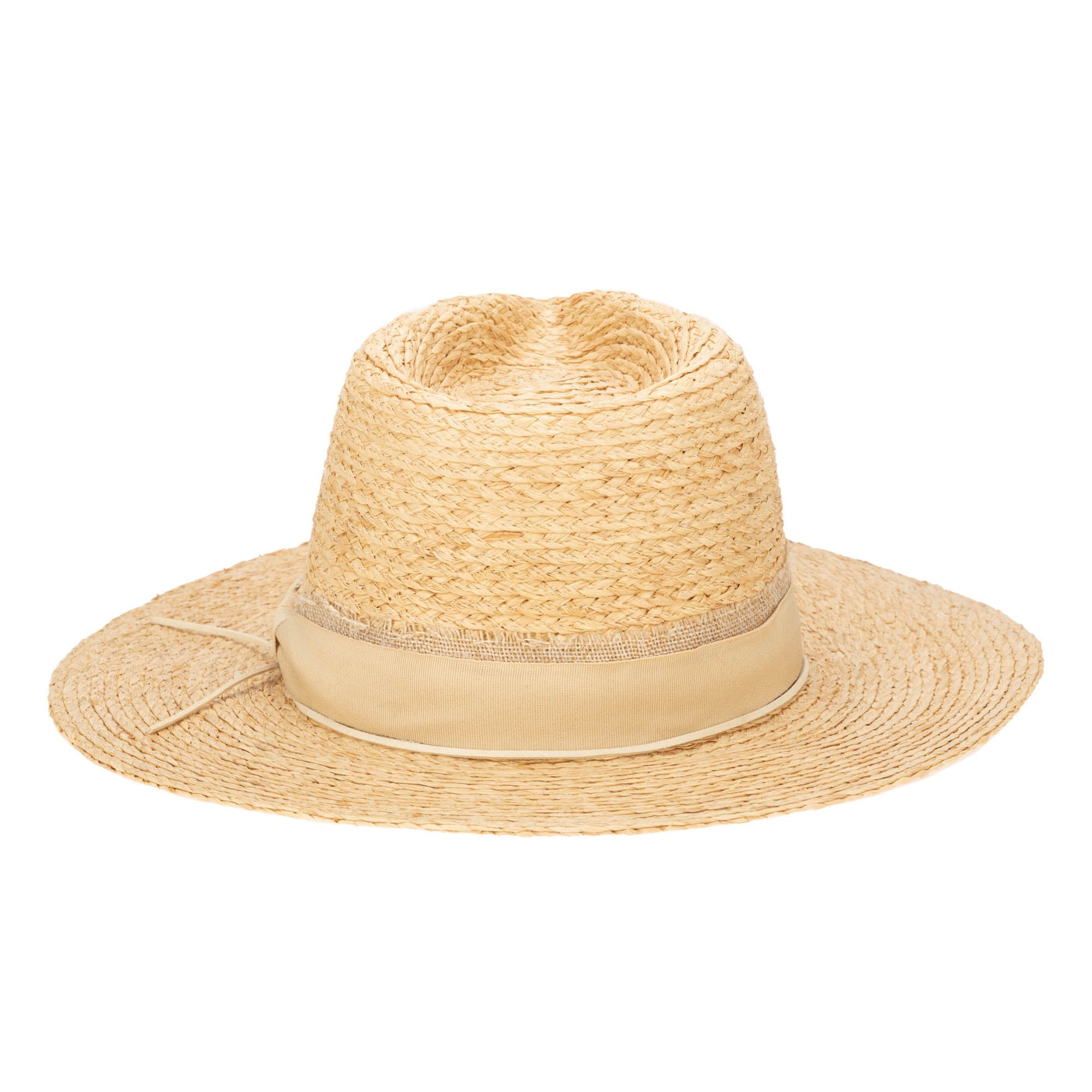 Sun Bather Raffia Braid Fedora Hat with Mixed Band - Stylish Summer Beach Hat for Women, Outdoor Travel & Vacation Accessories