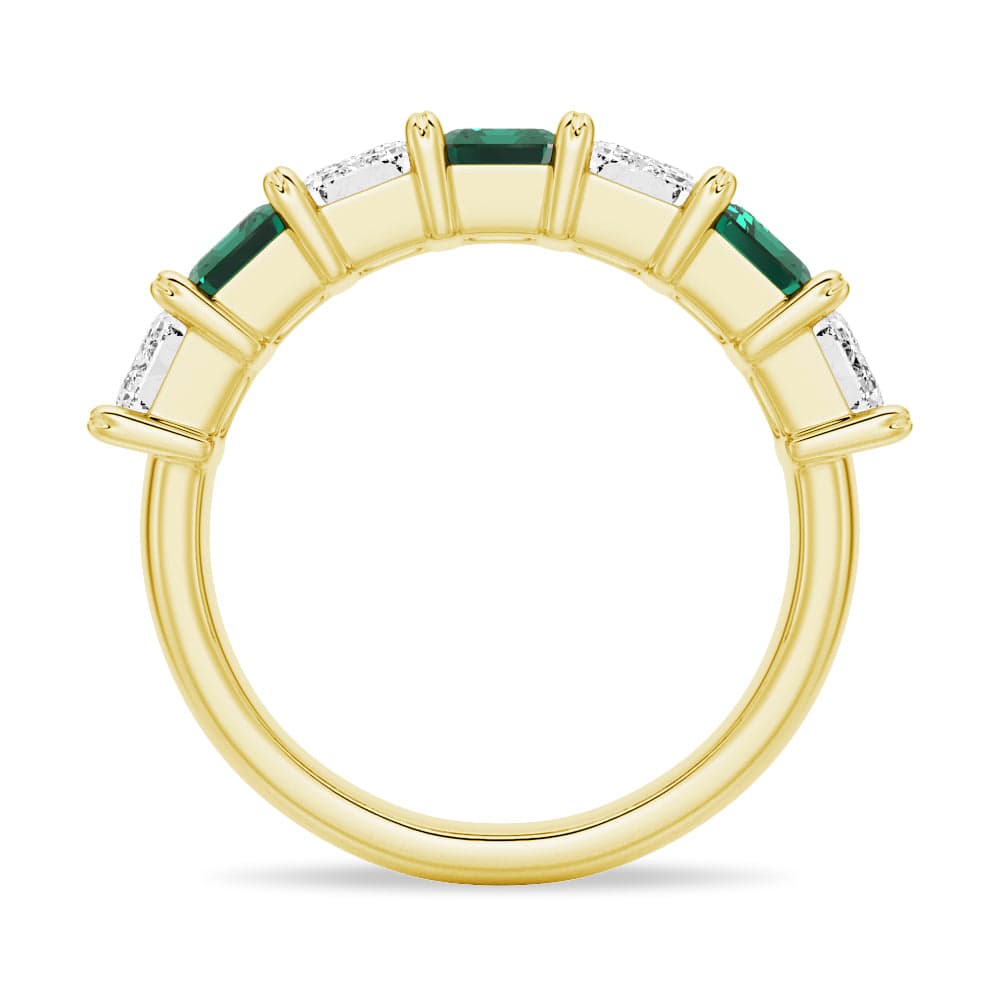 2.88ctw Lab Grown Emerald Moissanite Wedding Band Ring - Classic Anniversary Jewelry Gift for Women, Perfect for Engagement, Proposal & Special Occasions