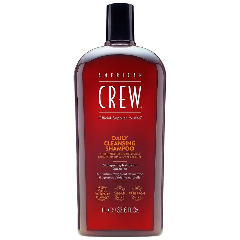 American Crew Daily Cleansing Shampoo for Men - Gentle Hair Wash with Natural Ingredients | Perfect for Daily Use at Home or Gym