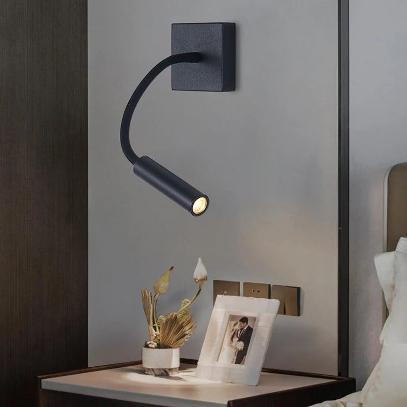 Flexible LED Gooseneck Wall Sconce - Adjustable Reading Light for Bedroom, Study Room & Office - Perfect for Night Reading, Working & Relaxing