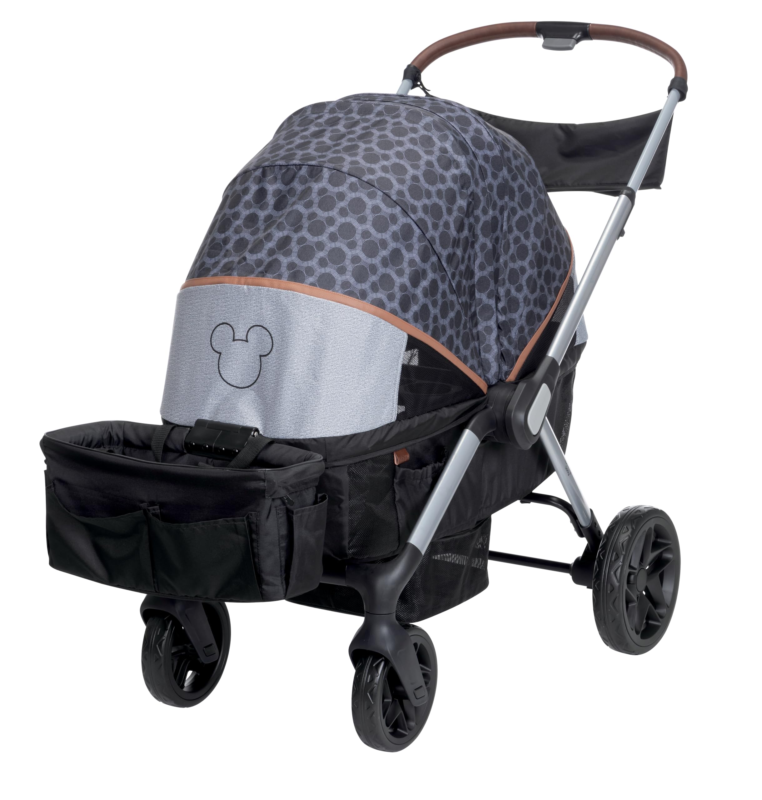 Disney Baby Summit Wagon Stroller for 2 Kids - Double Seater with Removable Child Tray & 2 Cup Holders - Mickey Mouse Design - Perfect for Park Outings, Shopping & Family Walks
