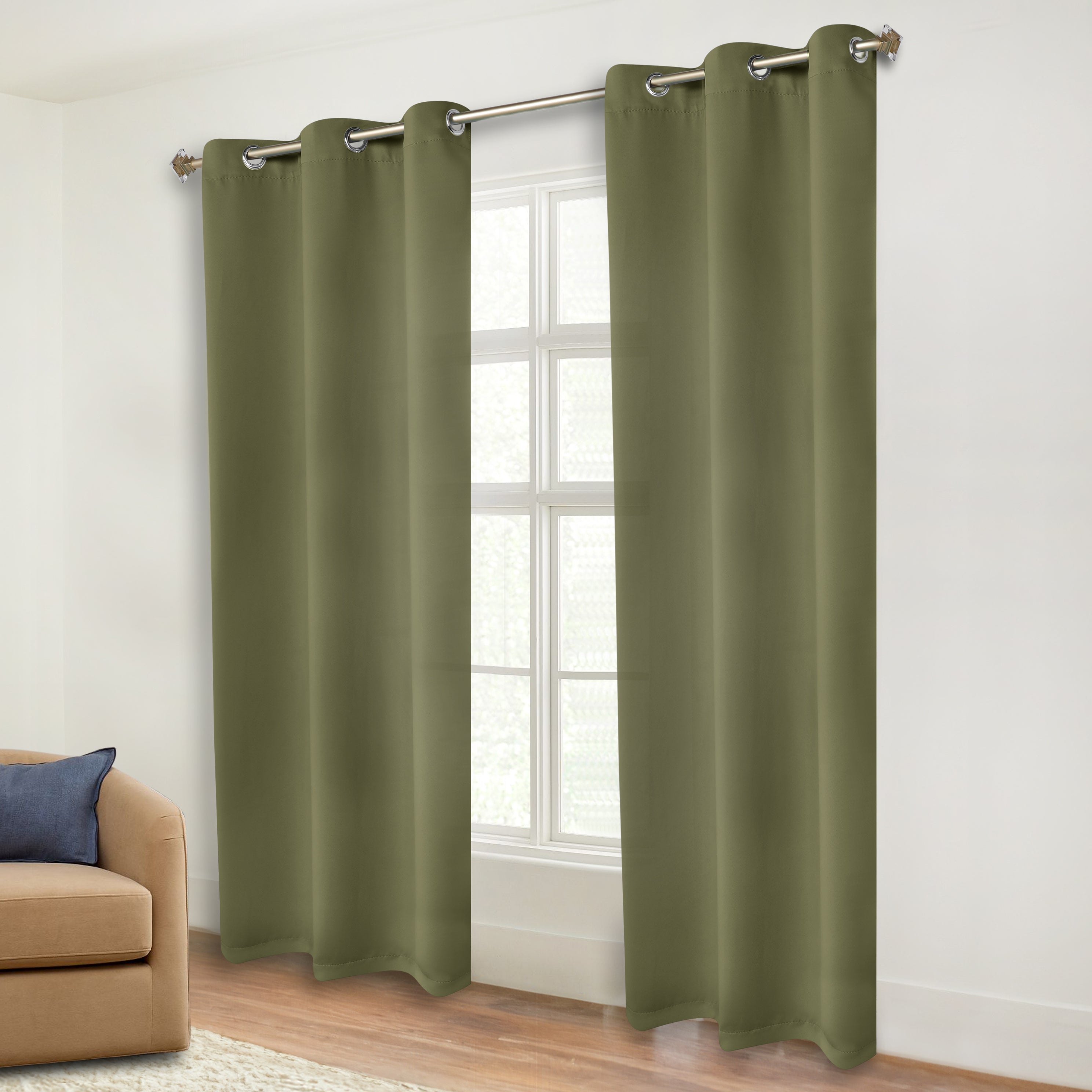 Premium Blackout Curtains Set of 2 - 100% Room Darkening, Machine Washable & Noise Reducing for Bedroom, Nursery & Home Theater