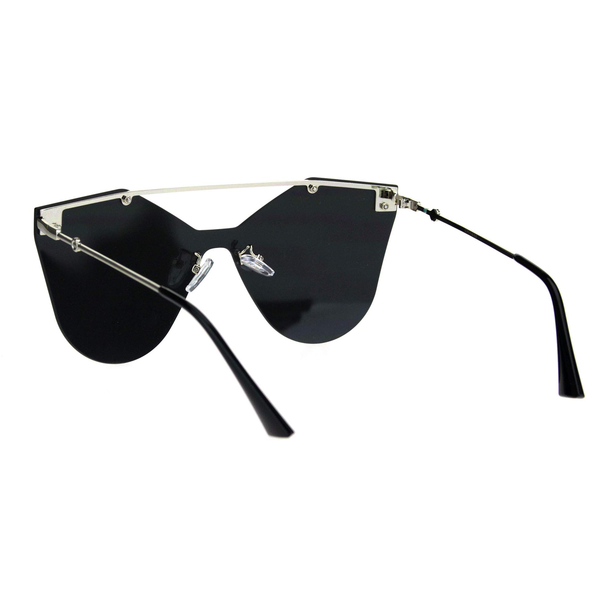 Retro Futuristic Rimless Butterfly Shield Sunglasses for Women - UV Protection, Stylish & Lightweight - Perfect for Outdoor Activities, Beach, Driving & Fashion Accessories